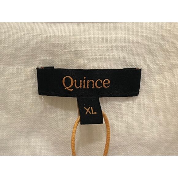 NWT  QUINCE White 100% European Linen Button Up Shirt Dress  Women's Size XL - Picture 6 of 13